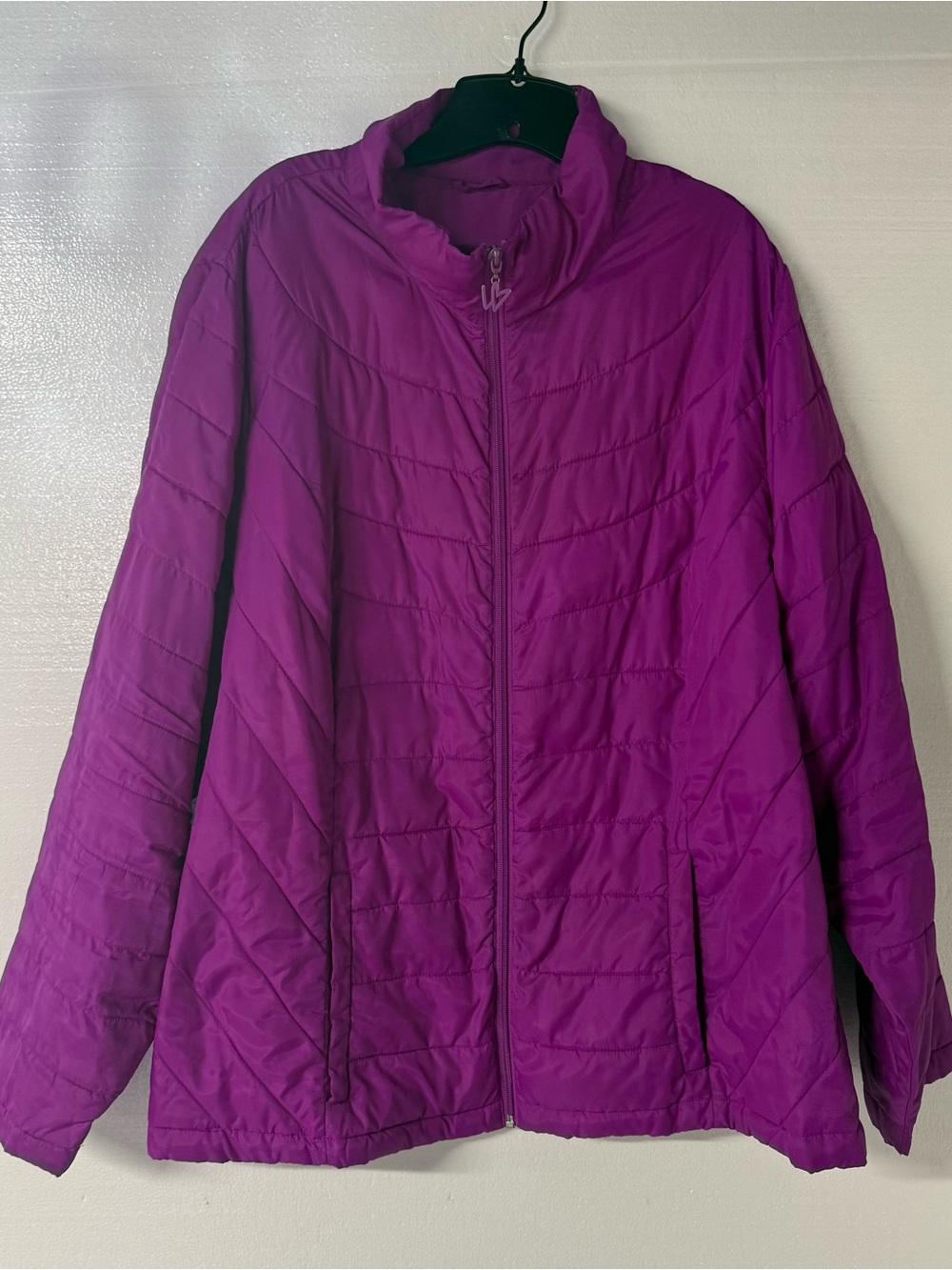 Lane Bryant Puffer Jacket Women Plus Size 26 Purple Lightweight Quilted Winter